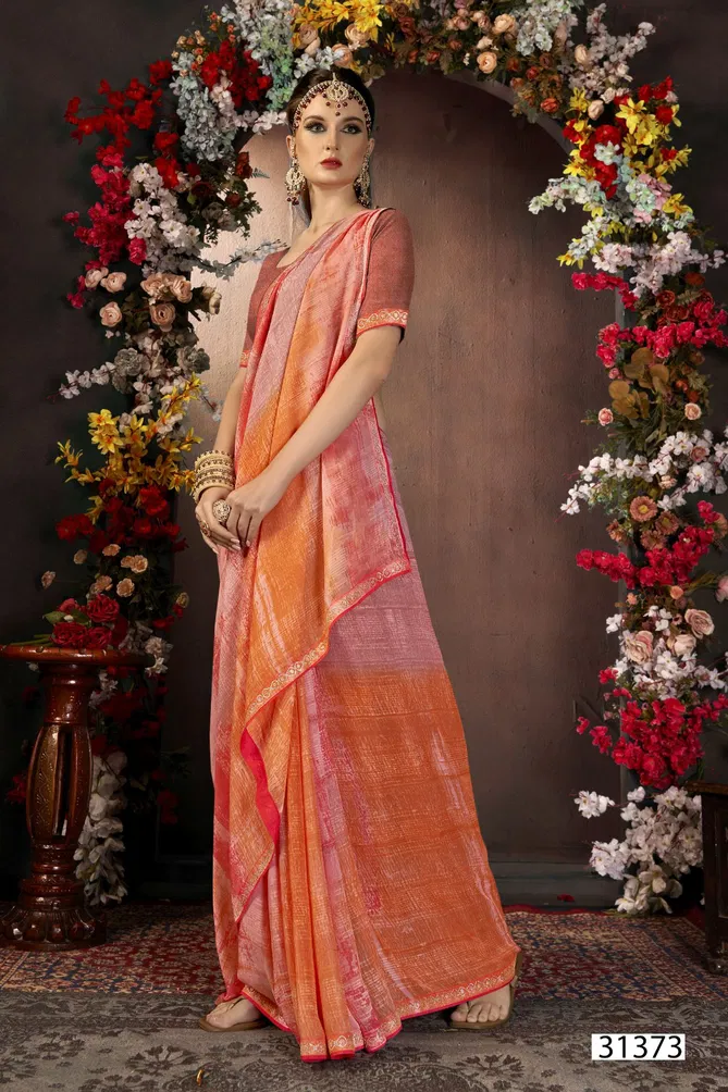 Arnika Vol 10 By Vallabhi Georgette Abstract Printed Saree Exporters In India